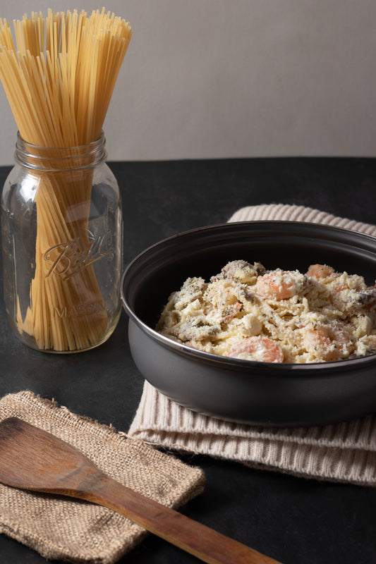 Creamy Garlic Parmesan Shrimp Pasta