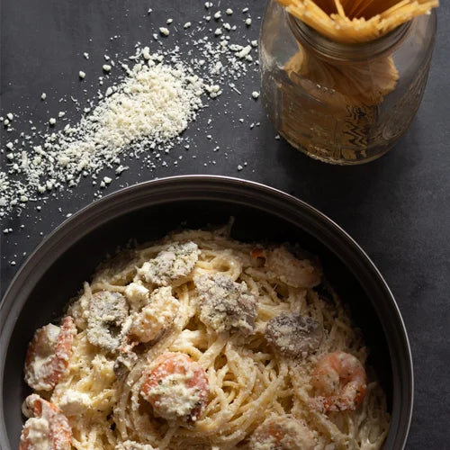 Creamy Garlic Parmesan Shrimp Pasta